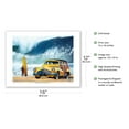 thumbnail image 2 of Buttercup Beauty - Retro Woodie Car on Beach with Big Wave Surfer - From an Original Color Painting by Scott Westmoreland - Bamboo Fine Art 290gsm Paper (Unframed) 12x16in, 2 of 4