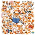 thumbnail image 3 of 35pcs-50pcs Cute Fox Stickers Animal Stationery Stickers Funny Kids Stickers for Laptops Notebooks Suitcases, 3 of 9