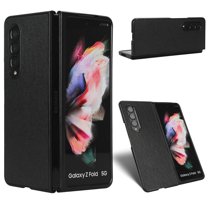 Dteck Filp Case for Samsung Galaxy Z Fold 4,Luxury PU Leather Soft TPU With Shockproof Case for Samsung Z Fold 4 7.6 inch,Black