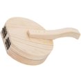 thumbnail image 3 of Dumpling Making Tool Light Yellow Wooden Dumpling Wrapper Presser for Home Use Supplies, 3 of 4