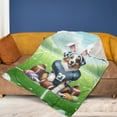 thumbnail image 4 of Happy Easter Hello Spring Australian Shepherd Playing Football Cozy Fleece Blanket Aussie Dog Lover Gifts Warm Soft Throw Blanket - 13003, 4 of 5