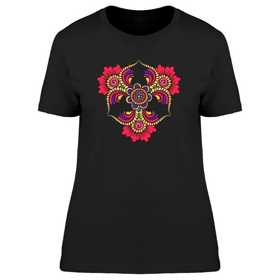 Colorful Paisley Flowers Tee Women's - Women T-Shirt, 2XL
