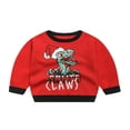 thumbnail image 1 of Chandails de Noël Laids Assortis pour la Famille Manches Longues Col Rond Dinosaure Chandail pour Hommes Femmes Enfants Tenues Rouge Adultes TG, 1 of 5