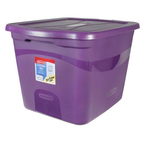 Rubbermaid 18Gallon Clever Store Container, Purple