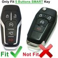 thumbnail image 2 of Alegender Qty(2) Étui Protecteur en Silicone pour Clé Intelligente Accessoires pour Ford Fusion Mustang F150 2016 2017, 2 of 4