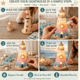 thumbnail image 5 of DIY Lighted Sea Glass-Style Lighthouse Kit Collection, DIY Sea Glass Lighthouse Kit with Pieces & Guide, Adults Craft Kit, Handmade Ocean Beach Decor Gift for Craft Lovers, 5 of 9