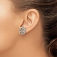 thumbnail image 3 of Auriga Fine Jewelry 925 Sterling Silver Rhodium Diamond and Citrine Earrings Jackets for Women, 3 of 5