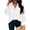 White-01, variant on LIBRCLO Womens Shirts Long Sleeve V-Neck Solid Causal Button Blouse Fashionable Spring And Summer Tops