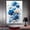 Blue, variant on Mudket Framed,Colorful Canvas Wall Art,Ready to Hang,Blue White Butterfly Floral Canvas Print,Botanical Wall Decor,Abstract Flower Poster,for Bedroom Living Room Office Decor - 12"L x 8"W
