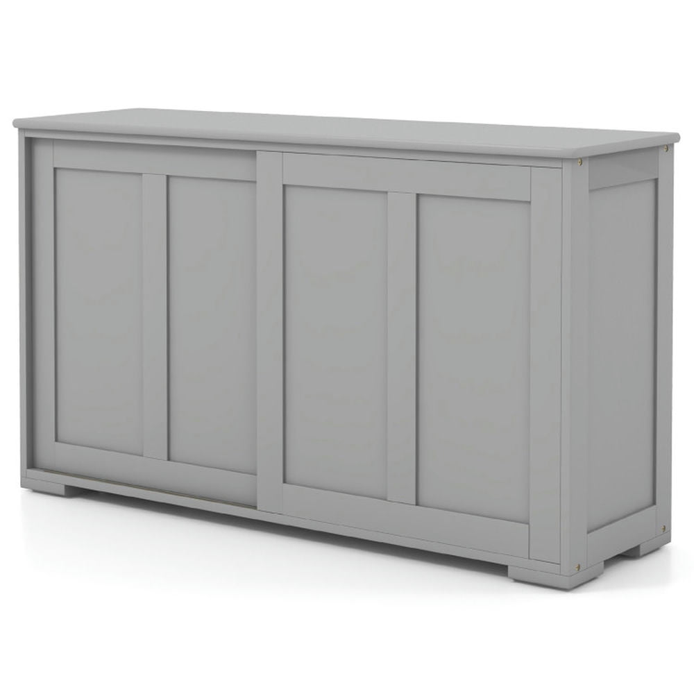 Finihen Kitchen Storage Cabinet, Buffet Sideboard, Antique Stackable Kitchen Storage Sideboard with Height Adjustable Shelf, for Dining Room, Kitchen, Living Room, Gray Finihen Kitchen Storage Cabinet, Buffet Sideboard, Antique Stackable Kitchen Storage Sideboard with Height Adjustable Shelf, for Dining Room, Kitchen, Living Room, Gray