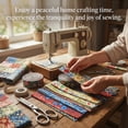 thumbnail image 6 of iMzoon 80 Pcs Jelly Roll Fabric Strips Vintage William Morris Flowers Quilting Fabric Roll Fabric Squares Jelly Patchwork Precut Strips Bundles for Materials Craft DIY Sewing Cloths, 6 of 11
