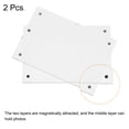 thumbnail image 3 of Uxcell 2.2" x 3.2" Acrylic Picture Frame Magnetic Photo Frames Display Double Sided, Clear 2 Pack, 3 of 7