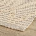 thumbnail image 5 of Textured Diamond Grey/Ivory Handwoven Cotton Rug, 6' x 9', 5 of 6