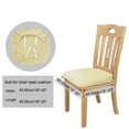 thumbnail image 5 of Unique Bargains 4Pcs Velvet Dinning Chair Seat Cover Elastic Stretchable Slipcovers Wheat, 5 of 7