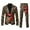 Brown, variant on Mens Valentines Day 3D Digital Printed Suit Set Light Business Jacket Suit Pink,3XL