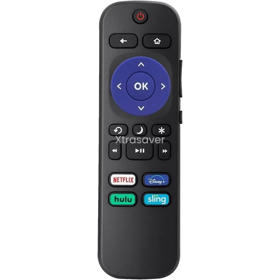 Xtrasaver Replacement Remote Compatible with Roku TV Systems for Onn, TCL, and Hisense Models