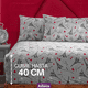 thumbnail image 2 of Juego de Sábanas Matrimonial Suave Blancos Estampado Love Malubero Gris, 2 of 5