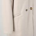 thumbnail image 7 of Women's Winter Wool Mid Length Coat Notched Lapel Buttoned Trench Coat Coat, 7 of 7