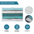 thumbnail image 6 of Turquoise Teal Placemats Set of 12, Farmhouse Retro Ombre Wooden Grain Placemats for Dining Table, Place Mats for Kitchen Tabletop, Waterproof Wipeable Dining Table Mats Set, 6 of 9