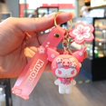 thumbnail image 5 of Sakura Sanrio figura llavero lindo Rosa Hello Kitty Kuromi Melody Anime PVC colgante muñecas coche bolsa llavero juguetes regalo para niños, 5 of 5