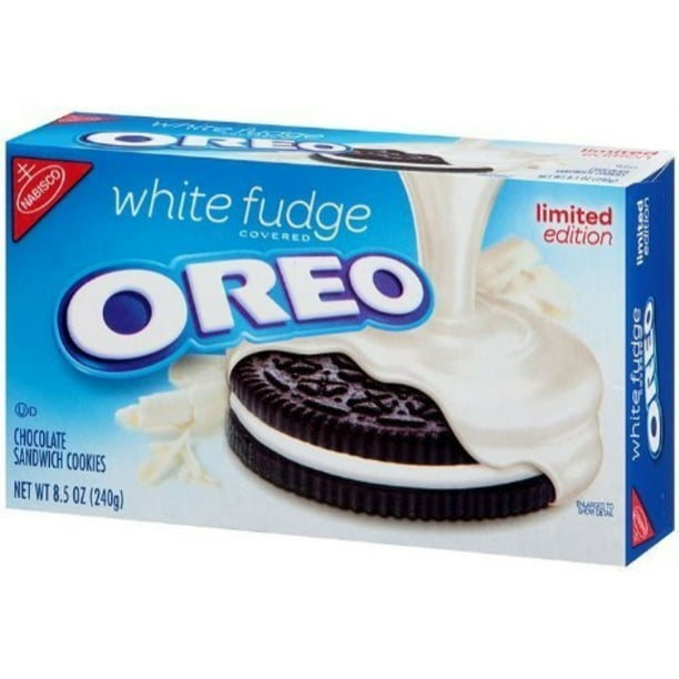 nabisco, oreo, white fudge covered oreos, limited edition, 8.5oz box