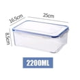 thumbnail image 3 of Caja de almacenamiento rectangular sellada para refrigerador con tapa, recipientes de plástico transparente para alimentos, apilables para microondas, 3 of 5