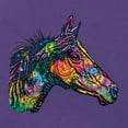 thumbnail image 2 of Colorful Neon Horse | Dean Russo Art Animal Lover Ladies Racerback Tank Top, Purple Rush, Small, 2 of 6