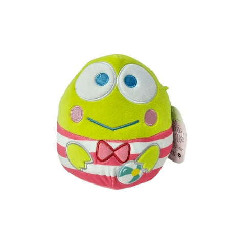 Squishmallows Official Kellytoys Plush 6.5 Inch Keroppi the Frog with Beach ball and swim suit Summer Hello Kitty Sanrio Ultimate Soft Plush Stuffed Toy