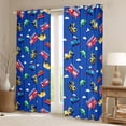 thumbnail image 2 of Homewish Kawaii Car Train Blackout Curtains Set of 2 (52x84 Each) for Kid, Fire Engine Truck Window Curtains, Cartoon Vehicle Theme Curtains and Drapes, Curtains and Drapes Bedroom Decor, 2 of 6
