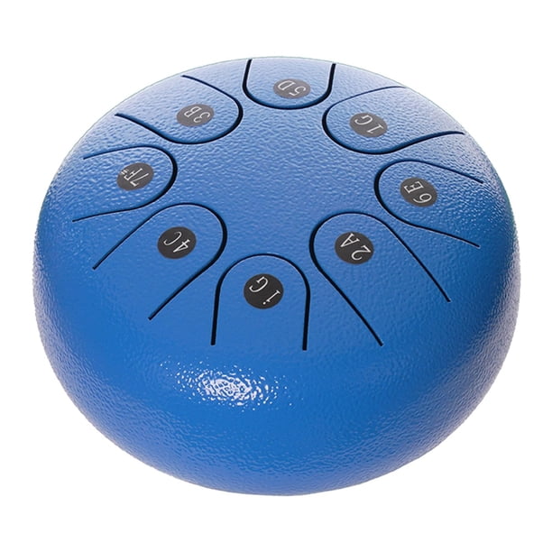 Tambor de lengua de material acero 6 pulgadas 8 notas C-llave tambor de mano con bolsa, par de mazos paño de limpieza para la educación Musical concierto Yoga Gloria 1 tambor de lengua de acero de 6 pulgadas