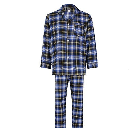 Bill Baileys Men's Long Flannel Pajamas Set Button Front Down Long ...