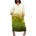 thumbnail image 2 of Qiopertar Vente de Liquidation Robe Longue Imprimée Surdimensionnée Décontractée à Manches Courtes Col en V Longueur Genou Offres de la Semaine Moins de 5$, 2 of 5