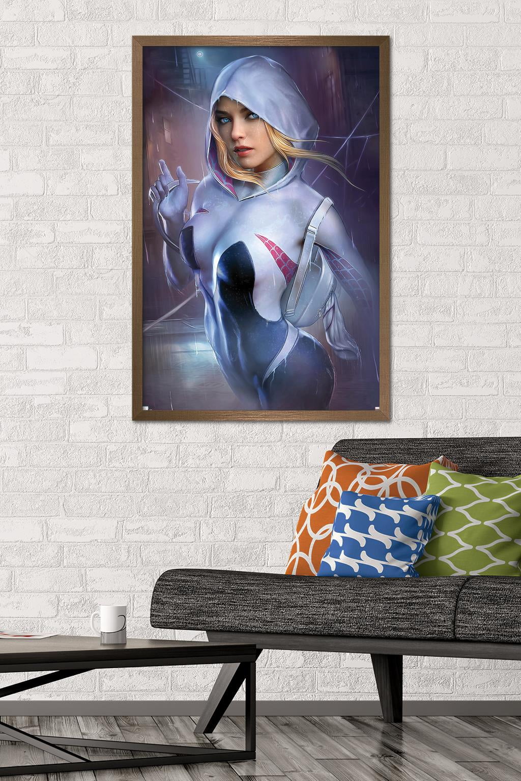 Marvel Comics - Ghost Spider - Ghost Spider #1 Variant Cover Wall Poster, 22.375" x 34", Framed