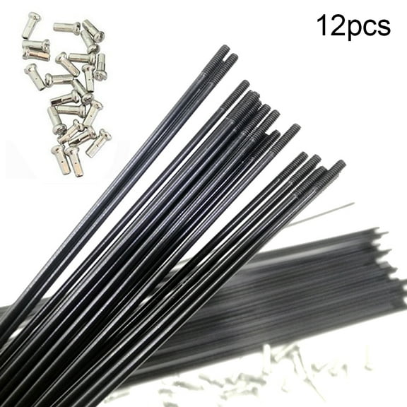 SPRING PARK 12Pcs 260-296mm Steel Spokes Mountain Bike Spokes MTB 281mm-295mm W/Nipples