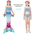 thumbnail image 3 of 3Pcs Mermaid Tails compatible Swimming compatible Girls Swimsuit Princess Bikini Costume Bathing Suits Set compatible Kids Gift_Gift Of G, 3 of 5