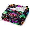thumbnail image 6 of Halloween Pumpkin Blanket Neon Throw Blanket Birthday Gifts Soft Sofa Blanket Neon Pumpkin Throw Blanket for Travel Camping Bed Blanket for Home Car, 6 of 6