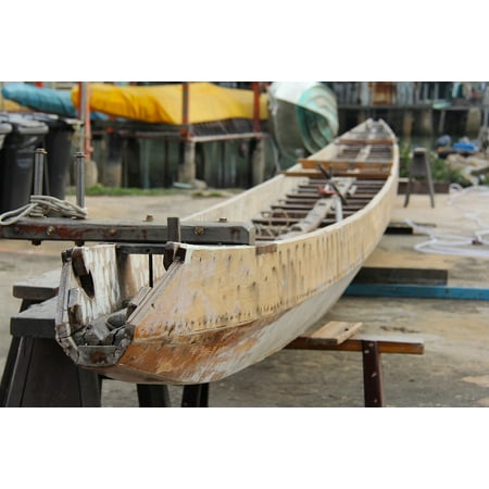 Canvas Print Boat Wood Tai O Village Custom Made Boat Stretched Canvas 10 x