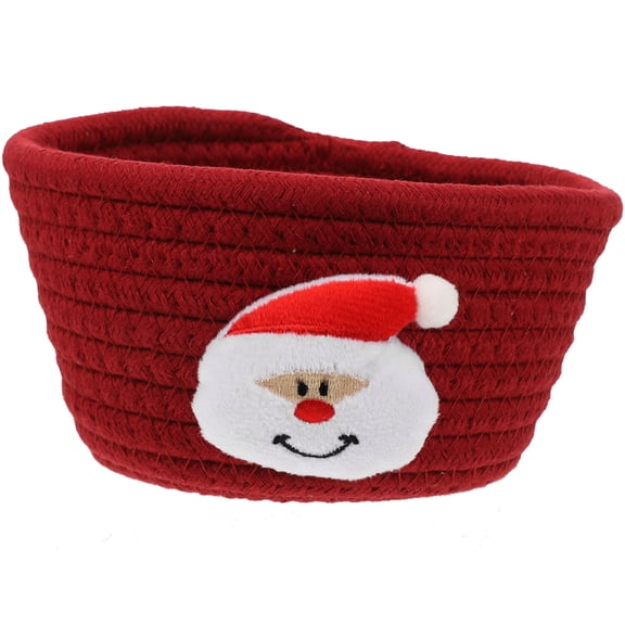 ELAYARD Holiday Basket Empty Cotton Storage Baskets Red 1Pack
