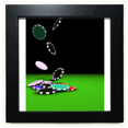 thumbnail image 1 of Chips Photo de Jeu Dispersée Cadre Carré Noir Image Murale de Table, 1 of 3