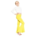 thumbnail image 2 of Stretch Is Comfort Girl's Poly/Spandex Stretch Bell Bottoms Flare Pants Yellow Small, 2 of 6
