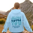 thumbnail image 6 of Christian Hoodies for Women 2025 Jesus Loves You Y2K Graphic Hoodie with Pockets Hooded Sweatshirt Women Pullover, 6 of 8