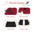 thumbnail image 6 of Yaoqi 4T Toddler Girl Outfit Set 5T Child Girls Clothes Long Sleeves Bowknot Sweatshirt Top Flared Pants 2pcs Clothing Red, 6 of 7