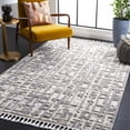 thumbnail image 2 of SAFAVIEH Marrakesh Ellery Geometric Polyester Area Rug, Ivory/Dark Grey, 9' x 12', 2 of 8