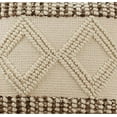 thumbnail image 5 of Fennco Styles Woven Textured Decorative Throw Pillow 18" W x 18" L - Ivory Square Cushion for Home, Couch, Bedroom, Living Room and Office Décor, 5 of 5
