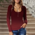 thumbnail image 5 of Gibobby Blusas Manga Larga Mujer Blusa de las Camisa de casual Tops（Rojo， S), 5 of 5