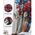 thumbnail image 3 of 4 of July Blackout Curtains for Bedroom Living Room Darkening Curtains 63 Inches Long Independence Day Flowers Retro Pastoral Painting Window Curtain 2 Panels Set Window Treatment Drapes 52"x63", 3 of 9