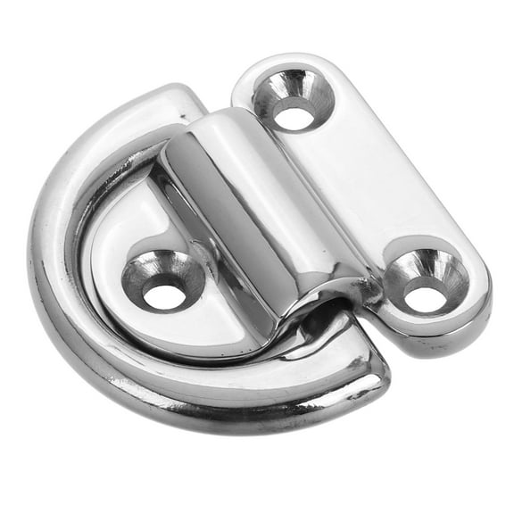 HONITANO 1Pack Silver D-shaped D Rings Tie Down Anchor for Boat Deck and Trailers 11.8*7.9*0.6in Stainless Steel