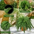 thumbnail image 6 of 45" Fake Ferns, Realistic Large Artificial Bush Plants, 2 Artificial Boston Ferns with 59 Fronds, 6 of 7