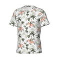 thumbnail image 3 of Yiaed Vintage Palm Trees Print Mens Short Sleeve Tight Fit T-Shirt, Crewneck Casual Tee-X-Large, 3 of 5
