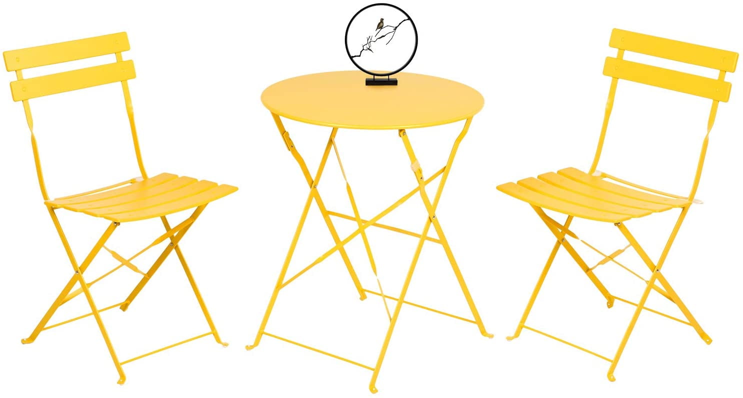 bright coloured bistro sets